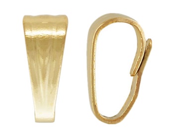 10pcs 14K Gold Filled Locket Bails, Gold Filled Pendant Bail, Charm Bail, Gold Filled Jewelry Findings 1/20 14K