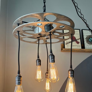 Film Reel Pendant Light (Read description for all details)