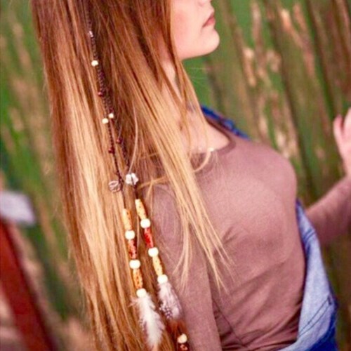 Handmade Festival Clip-in Hippy Hair Trinket With Wooden - Etsy Handmade Festival Clip-in Hippy Hair Trinket With Wooden - Etsy