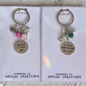Wicked inspirierte Schlüsselanhänger Set: Beste Freunde musikalische Freundschaft Geschenk