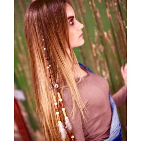 Handmade Festival Clip-in Hippy Hair Trinket With Wooden - Etsy Handmade Festival Clip-in Hippy Hair Trinket With Wooden - Etsy