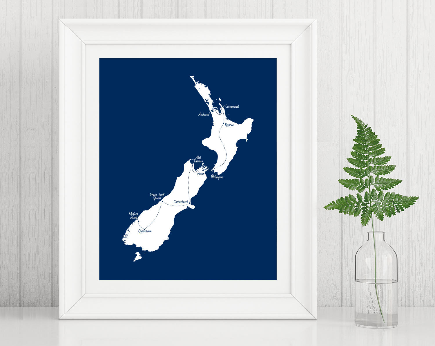 Custom New Zealand Map New Zealand Art Print Honeymoon Map Etsy