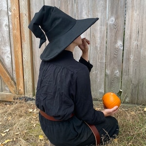 Black Wizard Chill Hat / Witch Hat / Mage, Sorcerer, Warlock / Halloween / DnD image 7