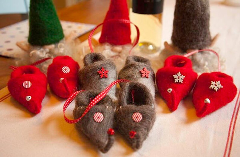 Needle Felt Fibre Art Elf Shoe Decoration Etsy