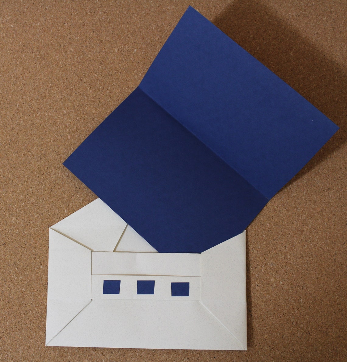 Origami Envelope Greeing Card Origami Gift Card Geometric Etsy