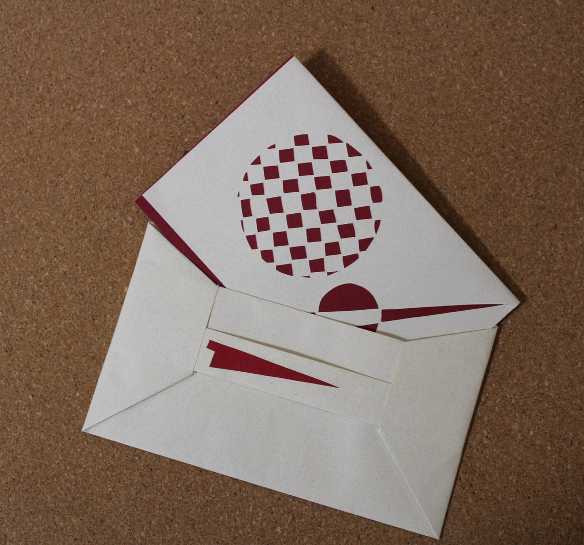 Origami Envelope Greeing Card Origami Gift Card Geometric Etsy