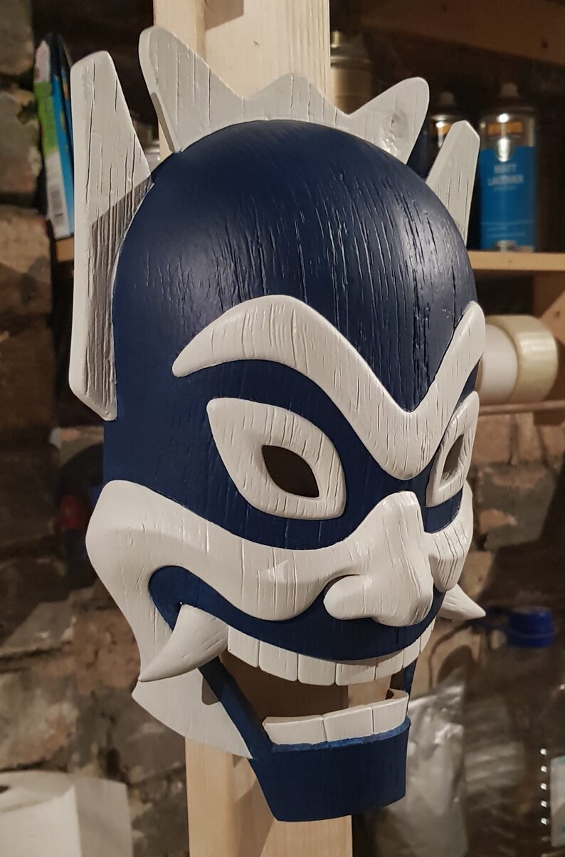 Avatar The Last Airbender Inspired Blue Spirit Mask Etsy
