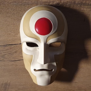 Traditional Chinese Opera Mask - White and Tan