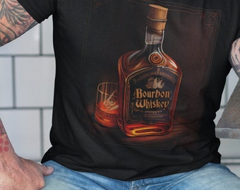 Bourbon Shirt | Whiskey Tee | Black Shirt | Men's Fashion | Comfortable Fit | Stylish Look | Classic Design | Fathers Day Gift | Cool tshirt