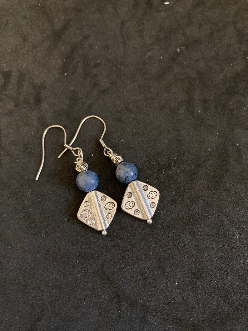 BLUE DENIM LAPIS Necklace and Earring Set