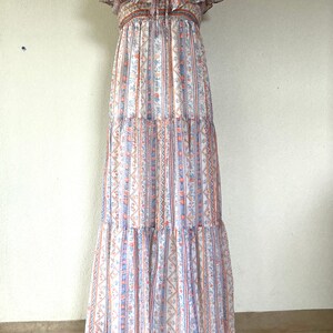 1970s Floral tiered maxi dress image 3