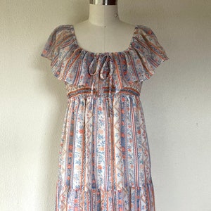 1970s Floral tiered maxi dress image 2