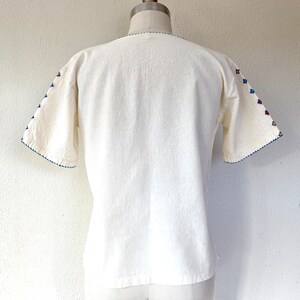 Vintage Mexican embroidered cotton shirt image 3