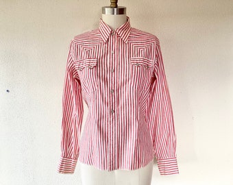 1950s California Ranchwear striped western shirt