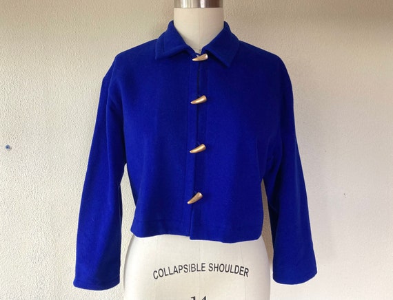 1980s Anne Klein cropped wool jacket