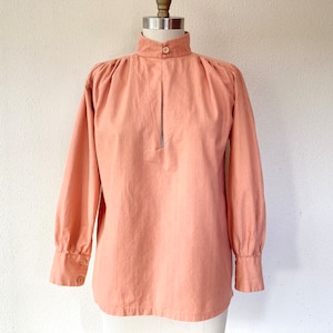 1960s Peach cotton Indian blouse image 1