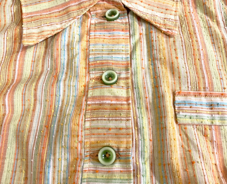 1960s Striped shirtdress image 6