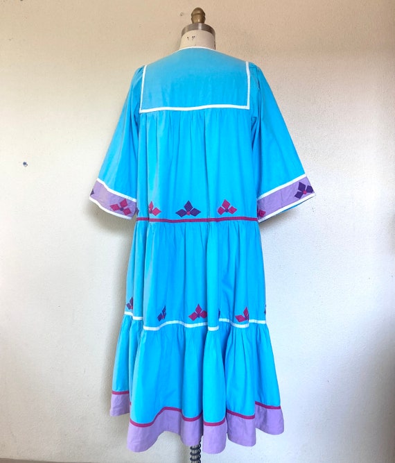 Vintage Indian cotton tiered tent dress - image 4