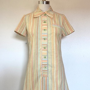 1960s Striped shirtdress image 1