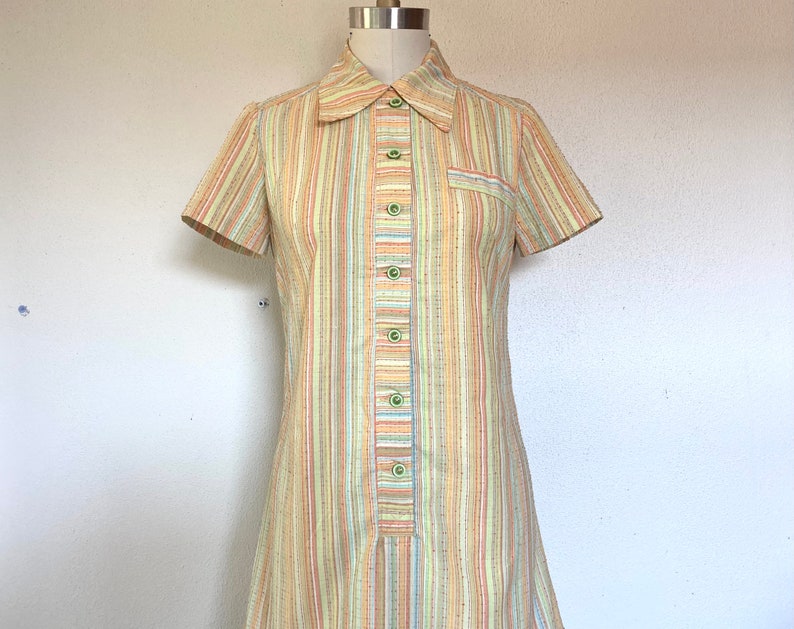 1960s Striped shirtdress image 1