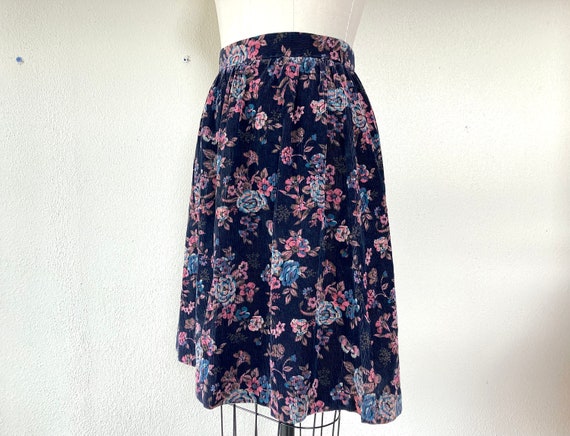1960s Floral corduroy skirt - image 3