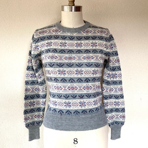 1970s Nordstrom striped fair isle sweater