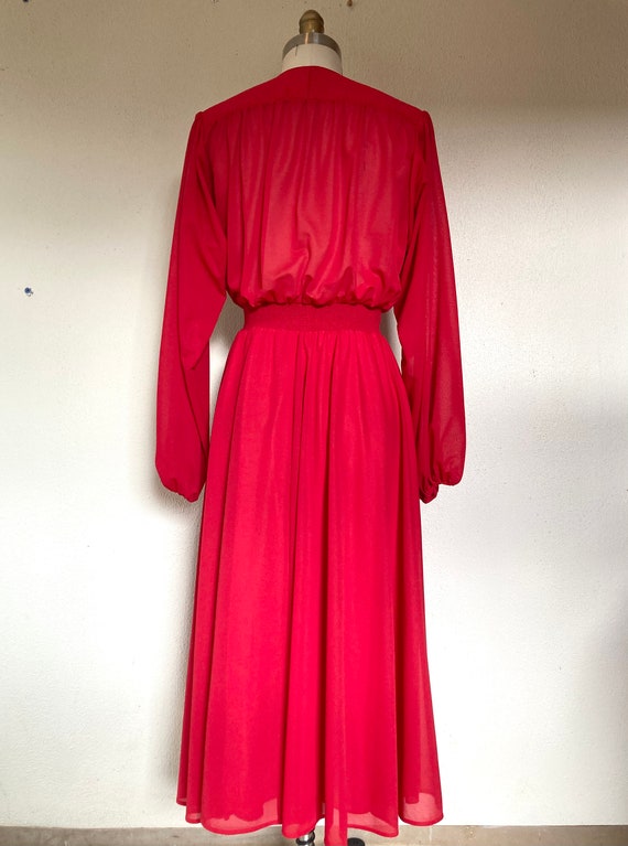 1970s Scarlet red Johnathan Logan dress - image 3