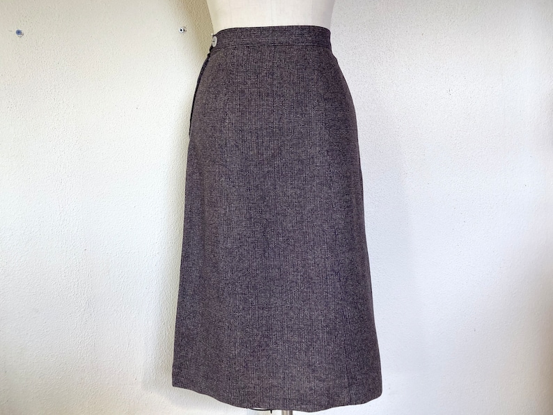 1950s tweed wool pencil skirt image 4