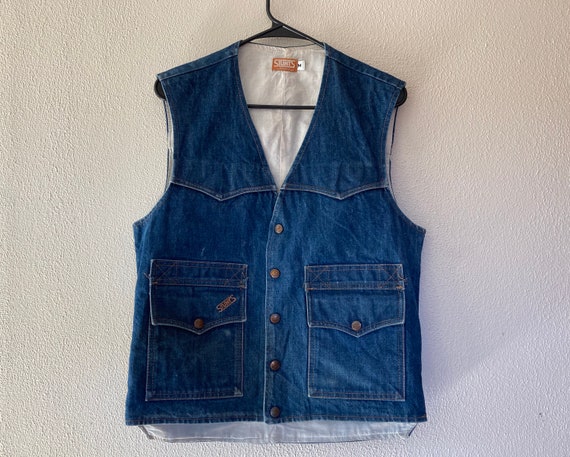 1970s Western style denim vest