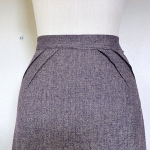 1950s tweed wool pencil skirt image 2