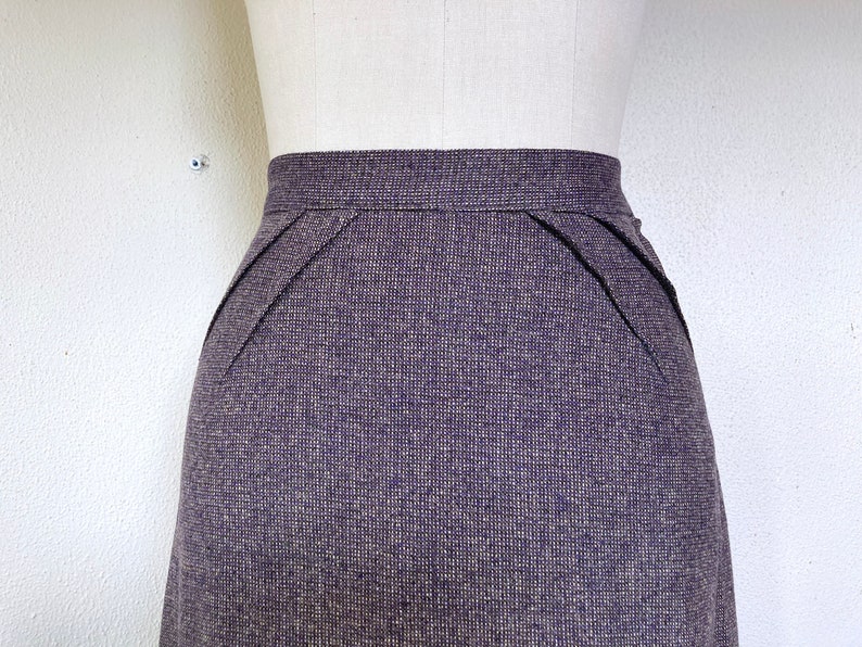 1950s tweed wool pencil skirt image 2