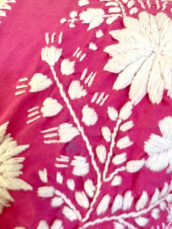 1970s Pink Mexican Oaxacan dress - image 6