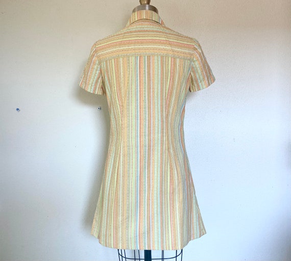 1960s Striped shirtdress - image 3
