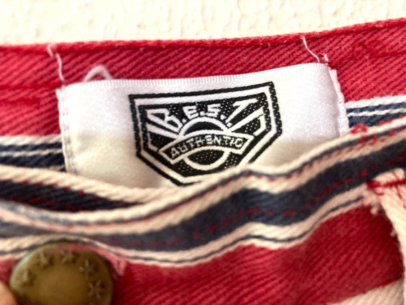 1990’s Striped denim shorts - image 3