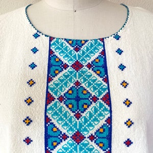 Vintage Mexican embroidered cotton shirt image 2