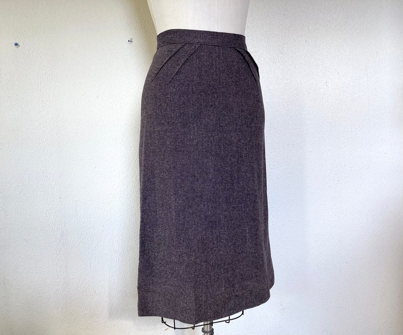 1950s tweed wool pencil skirt image 3