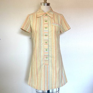 1960s Striped shirtdress image 2