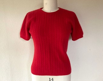 1990s Esprit Red angora blend sweater