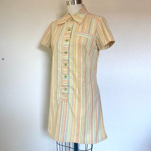 1960s Striped shirtdress image 5