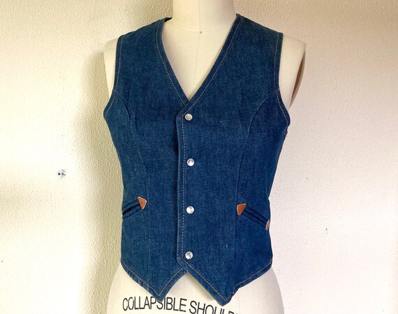 1970s Western style denim vest