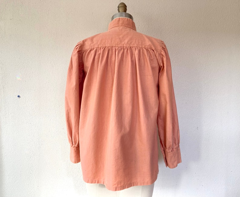 1960s Peach cotton Indian blouse image 3