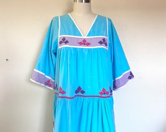 Vintage Indian cotton tiered tent dress