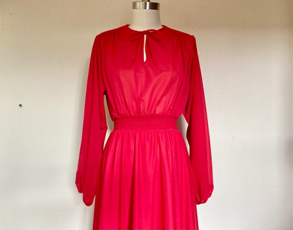 1970s Scarlet red Johnathan Logan dress - image 1