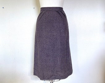 1950s tweed wool pencil skirt