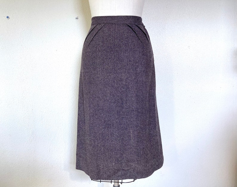 1950s tweed wool pencil skirt image 1