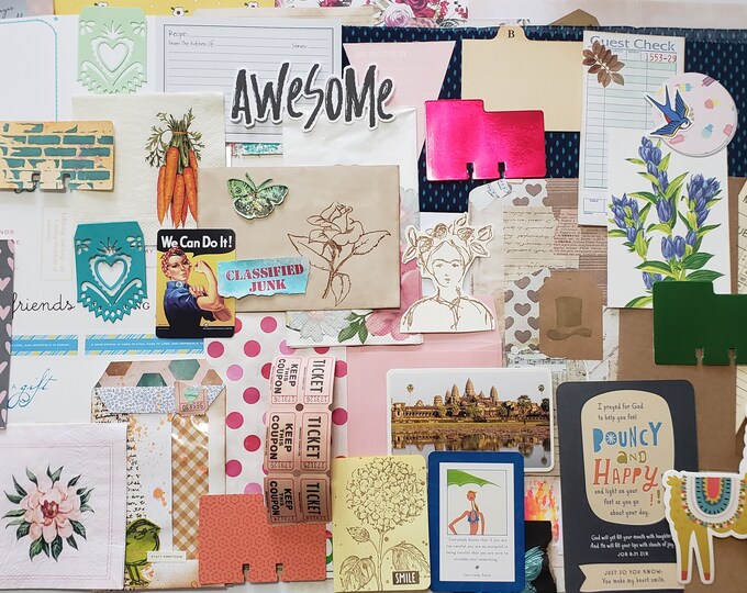 100 Junk Journal Junk Paper Kit Junk Journal Ephemera Kit Junk Journal
