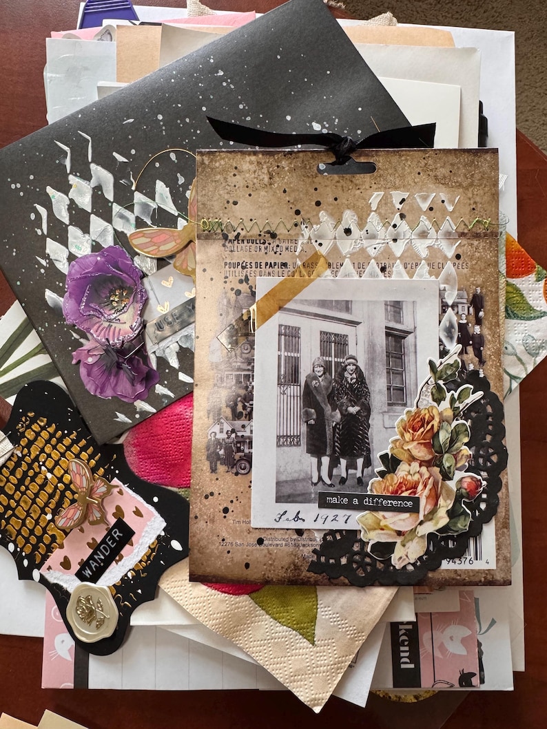 Eclectic Junk Journal Kit – Handmade Ephemera, Vintage Supplies ...