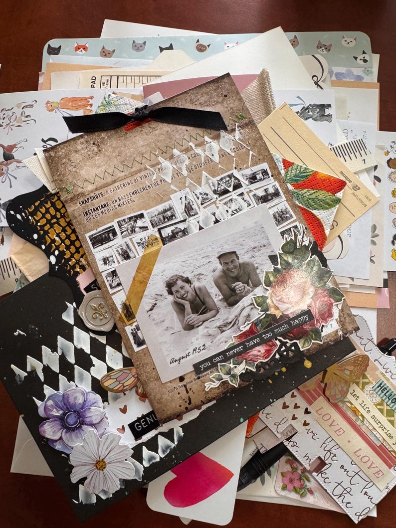 Eclectic Junk Journal Kit – Handmade Ephemera, Vintage Supplies ...