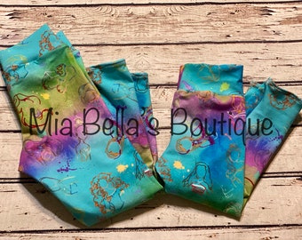 Princess leggings, princess sketch leggings, Disney leggings, comfy leggings, custom leggings