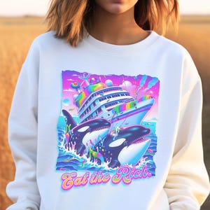 Eat the Rich Shirt, Eat the Rich Sweatshirt, Anti Billionaire Shirt, No Kings, Tax the Rich, 90s Retro, Orca Yacht Shirt, Trump Musk Shirt